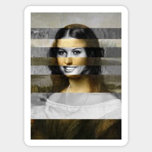 Mona Lisa by Leonardo da Vinci and Claudia Cardinale Sticker